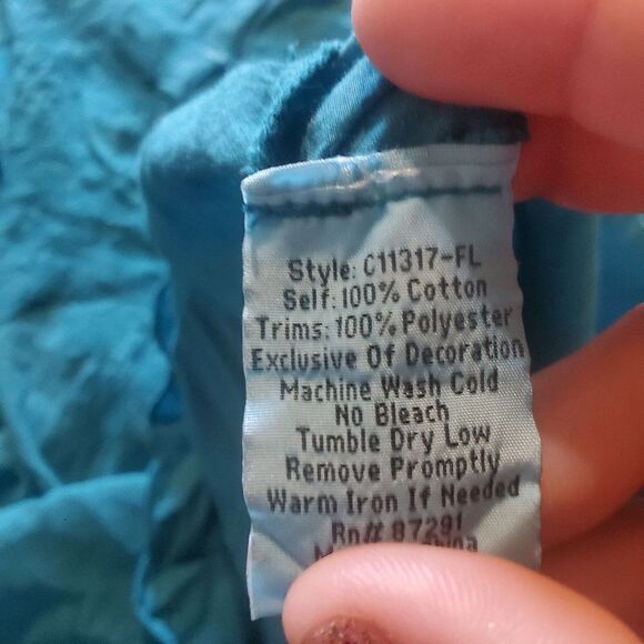 Johnny Was green embroidered tunic sz XS - Picture 3 of 4